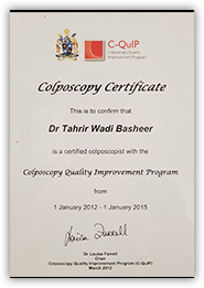 Colposcopy Cetrificate